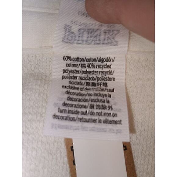 NWT Victoria's Secret PINK Oversized Fleece Shirt Jacket Cream sz Large NEW - Picture 12 of 12